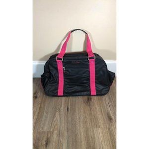 Oakley Women's Gym Bag 19x18x8 Blackout Pink Straps Duffel
